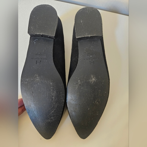 Halston Barcelona Loafers in Vegan Black Suede EUC - Picture 4 of 5